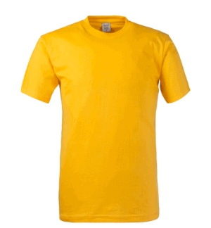 Stock di maglie Gialle a Manica Corta T-Shirts in Cotone 150g
