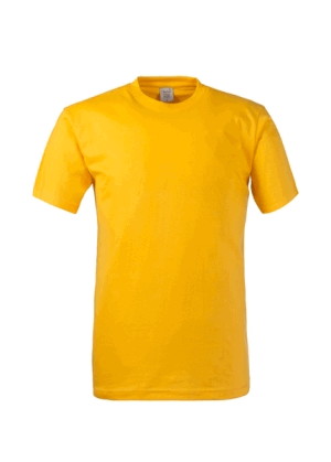 Stock di maglie Gialle a Manica Corta T-Shirts in Cotone 150g