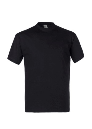 Stock di maglie Nere a Manica Corta T-Shirts in Cotone 150g