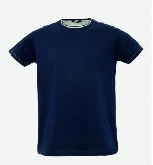 Maglia Blu Scuro Da Uomo in Cotone Manica Corta T-Shirts Linea Asciutta. Codice: Hh164 Blu Scuro-Modello TRUCK