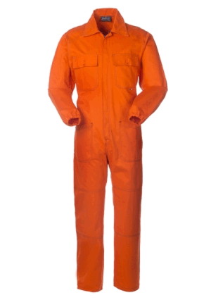 Tuta Uomo Arancione Per Lavori Professionali Edili O Stradali In Cotone